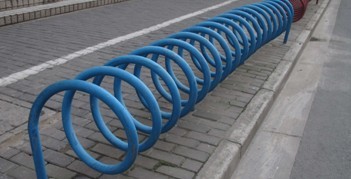 厂家直销新恒安碳素钢螺旋式自行车停车架