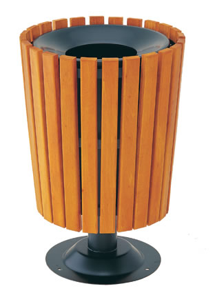 公明木制垃圾桶，冲孔垃圾桶