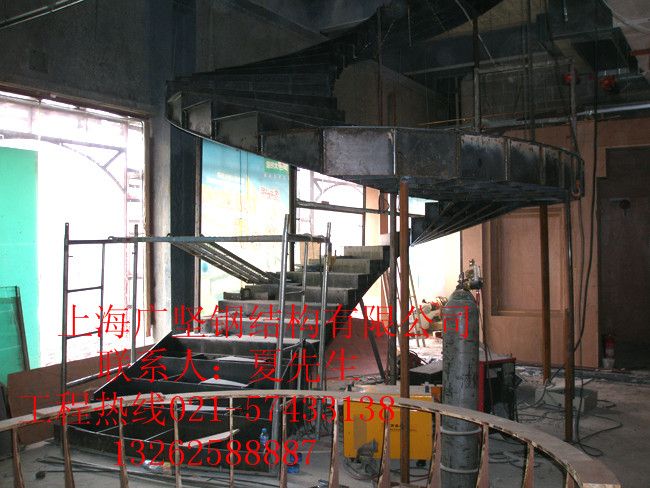 上海钢结构钢结构楼梯，上海钢结构旋转楼梯
