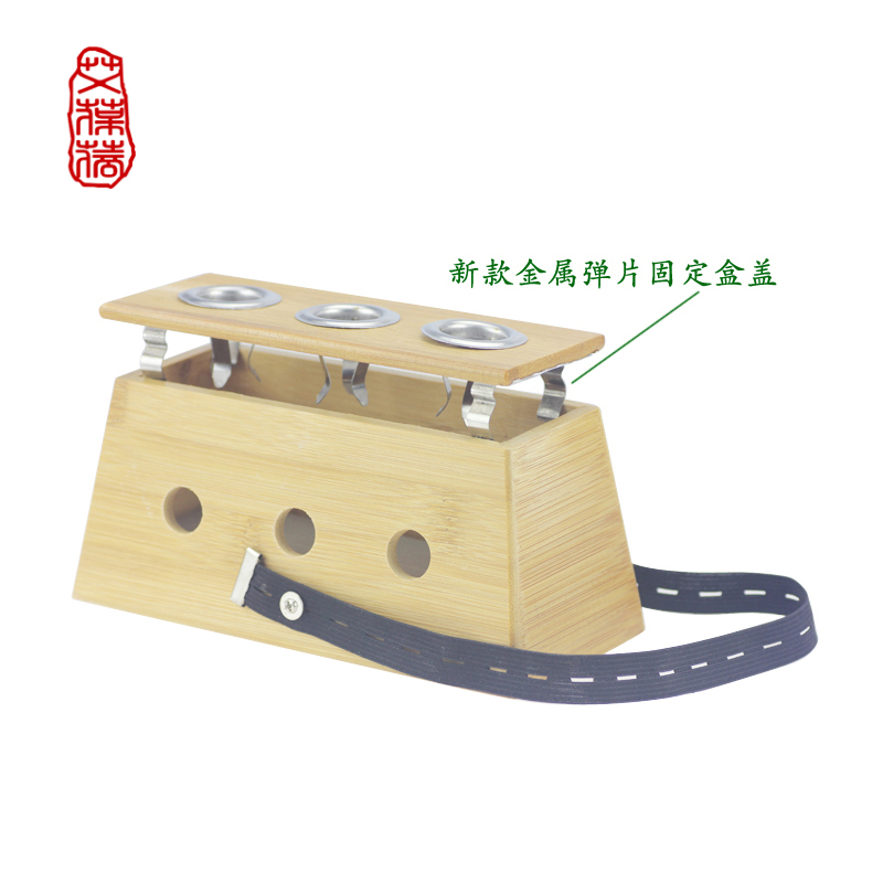 竹制三孔艾灸盒