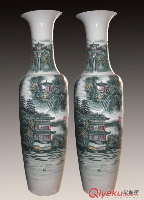 景德镇陶瓷大花瓶厂家，手绘青花大花瓶，公司开业礼品花瓶，礼品订做