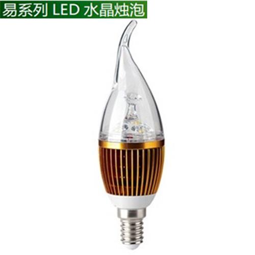 3.5W 易系列LED水晶烛泡 (蜡尾状设计，做工精细，水晶透镜设计，{gx}节能，超长寿命) 