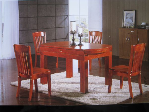 809#餐桌03#餐椅全象木餐台椅
