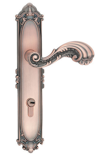 H1029-红古铜,套装门锁,实木门锁