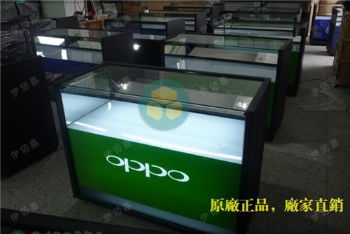 山西OPPO铁质手机柜台批量生产，正规厂家直销OPPO手机玻璃展柜