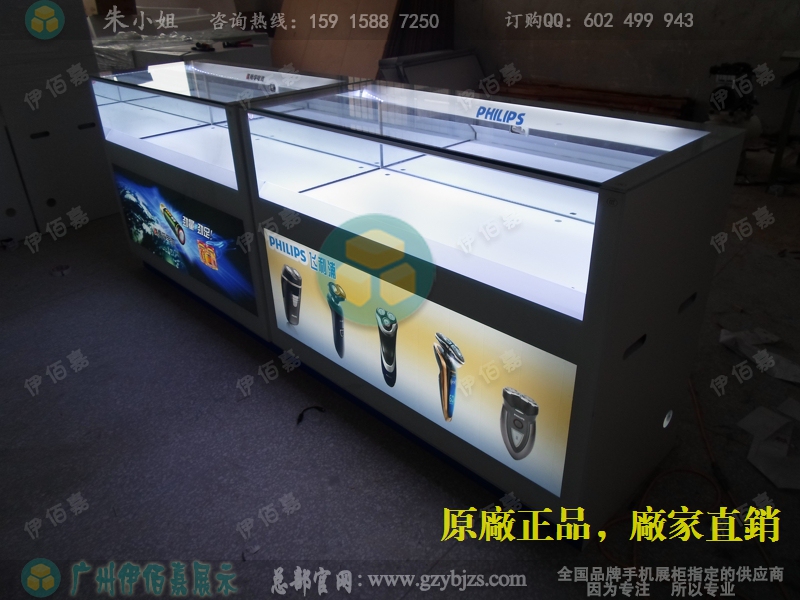 广西2015全新改装款手机柜台，{dj2}供应铁质新款手机玻璃展柜