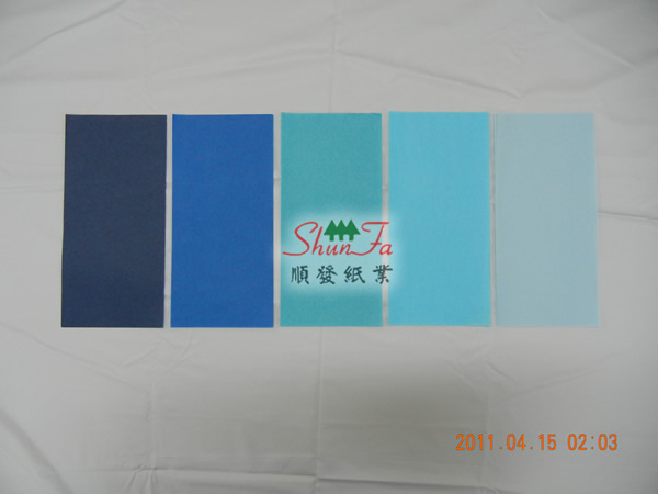彩色棉纸（彩色拷贝纸）流通版色系色卡,蓝色色系