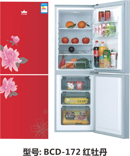 中山皇冠电器BCD-172红牡丹电冰箱,中山即热式热水器