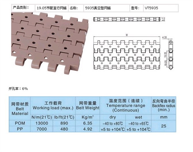 蓝色5935塑料网带