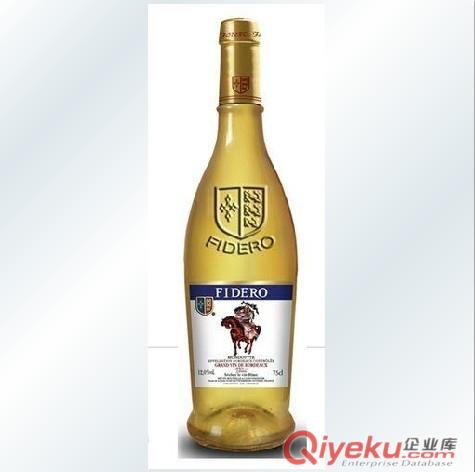 原瓶进口法国菲德罗·  孟多堡干白葡萄酒（价格 图片）进口法国红酒