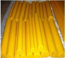 深黄色PU棒批发，进口PU板供应商直销各种直径PU棒
